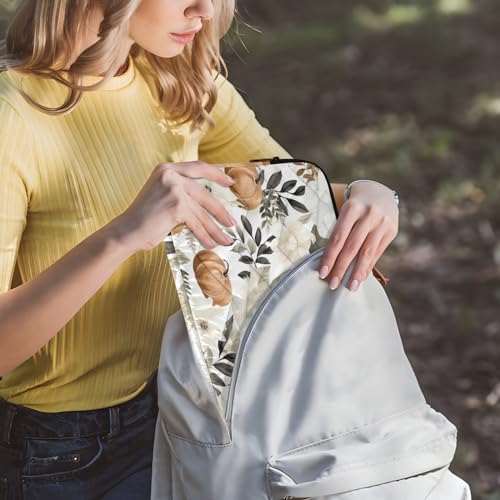 Funda para portátil de 13-14 pulgadas con flores blancas Pumpkin miniatura 6