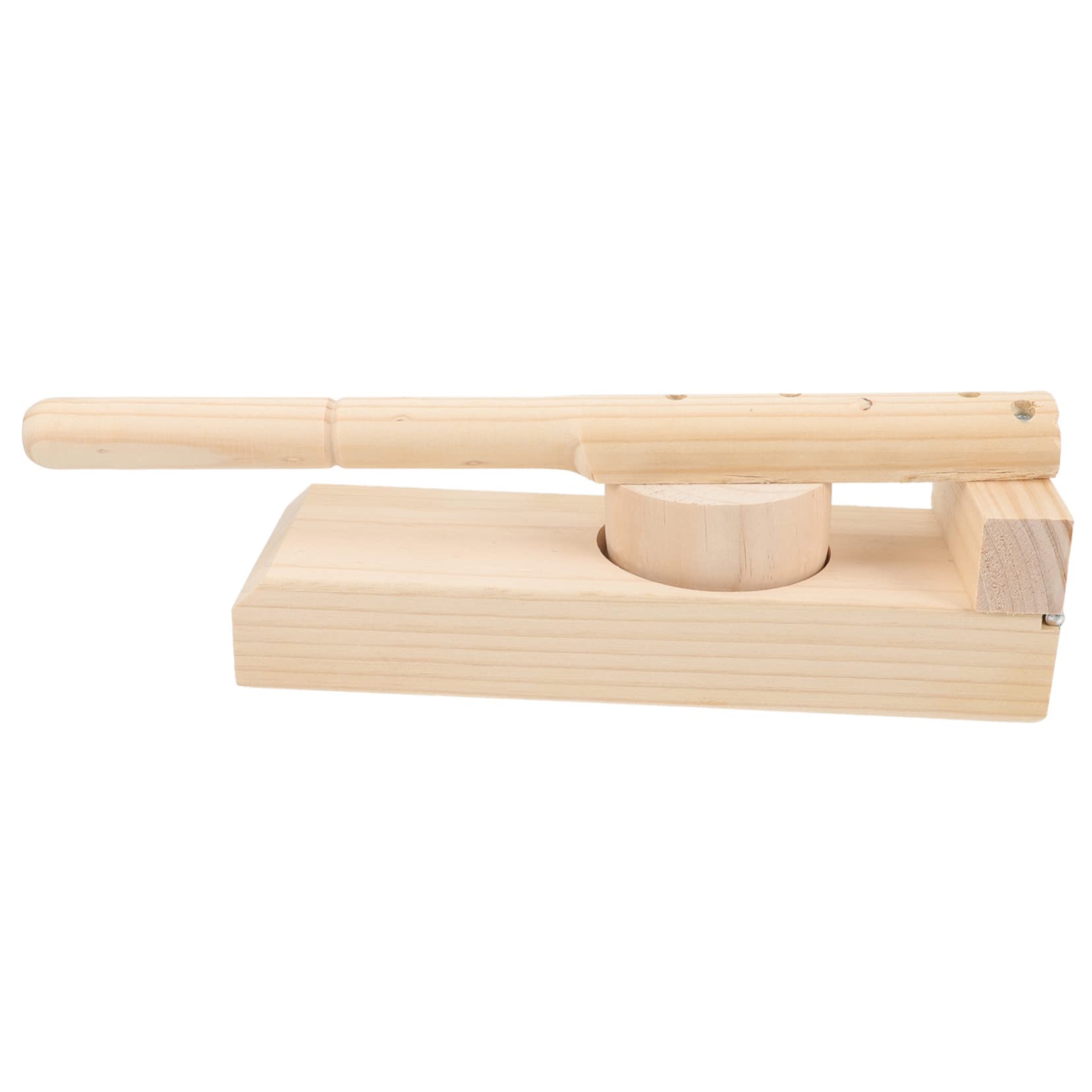 Cabilock Wooden Dumpling Skin Presser Maker with Long Handle Easy to Use Dumpling Wrapper Press Mold Gyoza and More Kitchen Tool for Family Gatherings