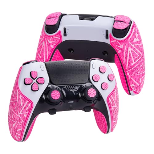 TALONGAMES Controller Grip Tapes Compatible with PS5 DualSense Edge, ELITE Version Color Anti Slip Tape, Compatible with PlayStation 5 Edge Grips, Multi-Texture, Sweat Ventilation, Skin Kit
