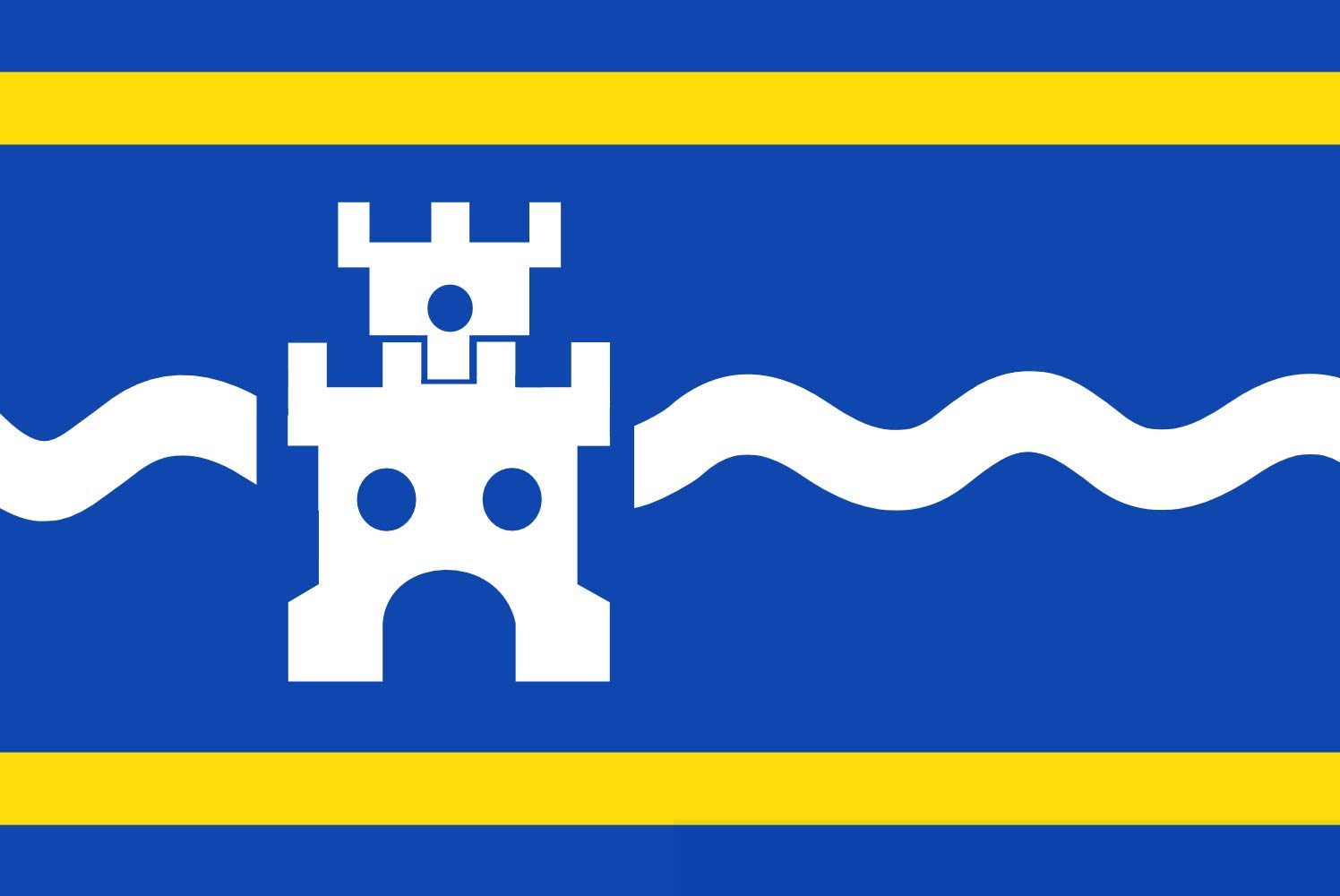 Drapeau Domburg vlag Zélande grand format pavillon ancienne municipalité des Pays-Bas