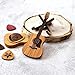 Sherum Pick Box，Wood Portable Guitar Pick Display Case With Stand Storage Case，Wood Guitar Pick Case With Stand， Shirem Guitar Pick，Wooden Guitar Pick Box Holder