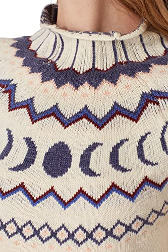 Image of Louna Women's White Fair Isle Sweater