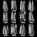 144PCS Nail Forms for Poly Nail Gel Full Cover Dual Nails Form Set Slip Solution for Acrylic Nails, 12Type 12 Sizes Nail Quick Buildin for Manicure Extension for Nail Art Manicure & Hmoe DIY
