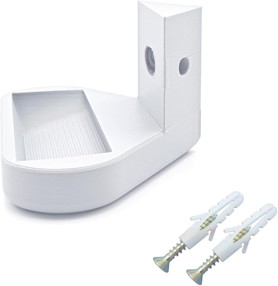 Corner Mount Bracket Compatible with Hue Motion Sensor – Wall-Mount Stand with 2 Wall Anchors for Stable Installation in Home Security and Smart Lighting (White)
