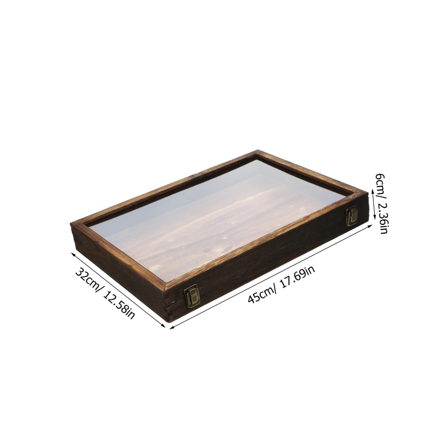 Ciieeo Vetrina e Conservazione Marrone in Legno per Insetti Scatola Vintage con Coperchio Trasparente per Esposizione di Campioni e Gioielli da Parete