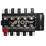 PWM controlador para ventiladores, 10 entradas de 4 pines o 3 pines para ajustar la velocidad de todos los ventiladores de su PC y resolver el problema de la falta de interfaces en la placa base