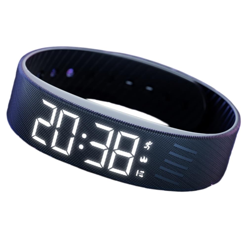 MEIION dotoxy Doxy Risveglio Garantito Orologio Sveglia Braccialetto con Vibrazione, Display LED, Contapassi, Monitor Sonno, USB Ricaricabile - Adatto per Uomo, Donna ed Adolescenti