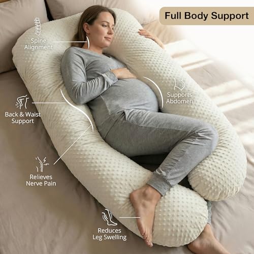 Image of BAYBEE Premium Pregnancy Pillow for Women | Maternity Pillows for Pregnancy Sleeping with 360 Full Body Support | Pregnancy Pillow with Removable Washable Cover & Zipper Closure for Easy Use (Yellow)