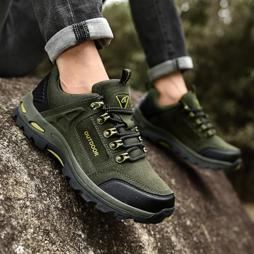 Duddle Orthopedic Shoes for Men, Duddle Orthopedic Shoes, Men's Comfortable Non Slip Waterproof Breathable Orthopedic Sneaker for Outdoor Hiking(Green,US 10-11)4