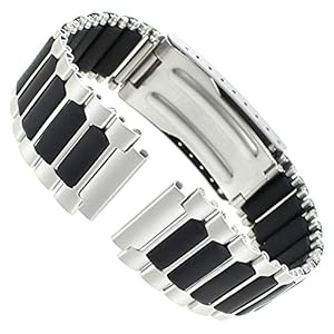 19mm Stainless Center Clasp Fits Timex Ironman Triathlon Mens Band Long TX485168, Modern