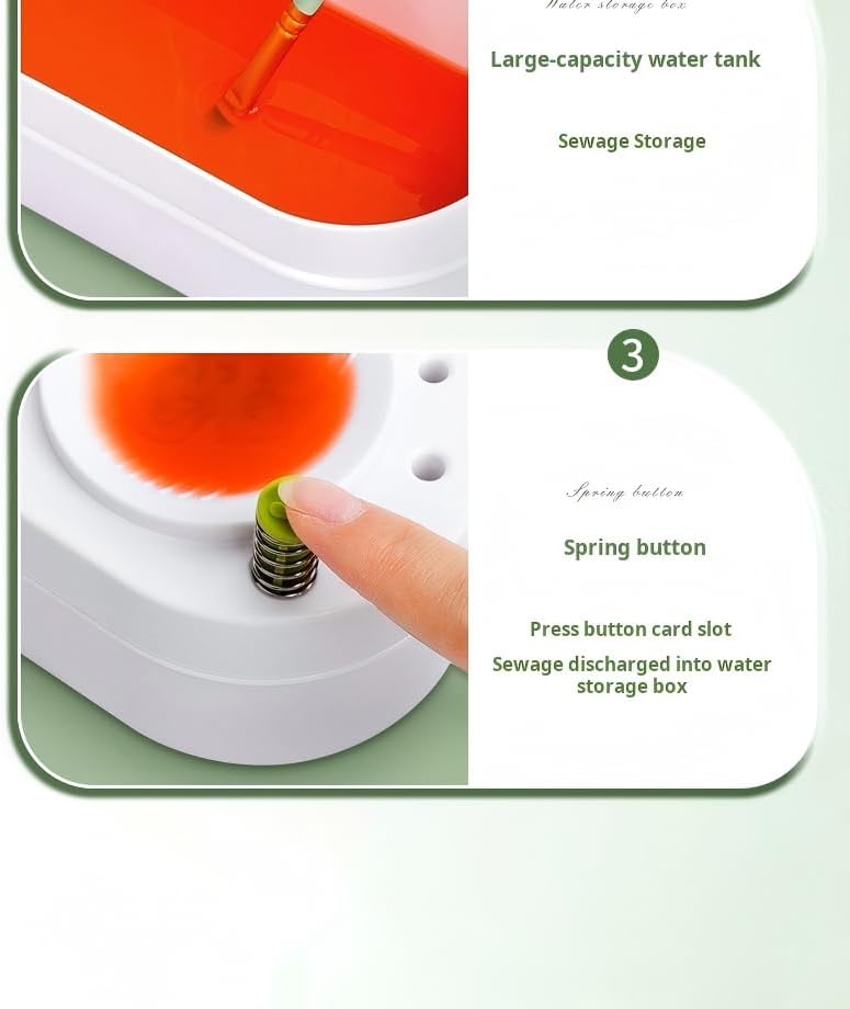 Paint Brush Cleaner with Automatic Water Circulation, Brush Washing Tool for Acrylic Watercolor Oil Painting, Art Brush Cleaning Cup with One-Press Drain System