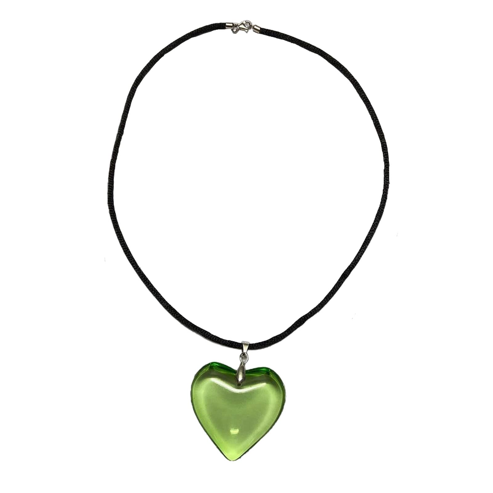 Maxtonser Goth Chains Necklace Hyperbole Punk Choker with Big Heart Pendant Clavicle Chain Bead Rope Chain Choker Hip-hop Necklace
