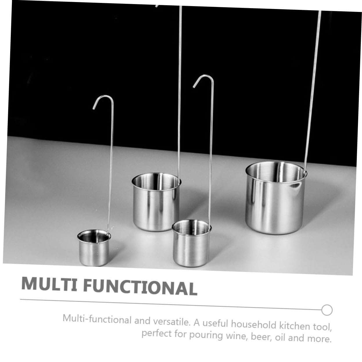 Set Imbuto con Filtro in Acciaio Inossidabile da 250ml, Mestolo Multifunzionale Versatile per Uso Domestico in Cucina