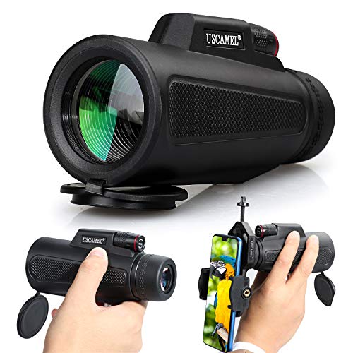 10x42 Monocular Compacto, telescopio a Prueba de Agua de Alta Potencia con Adaptador de fotografía para la observación de Aves, Senderismo, Acampada, Turismo, Viajes, Concierto