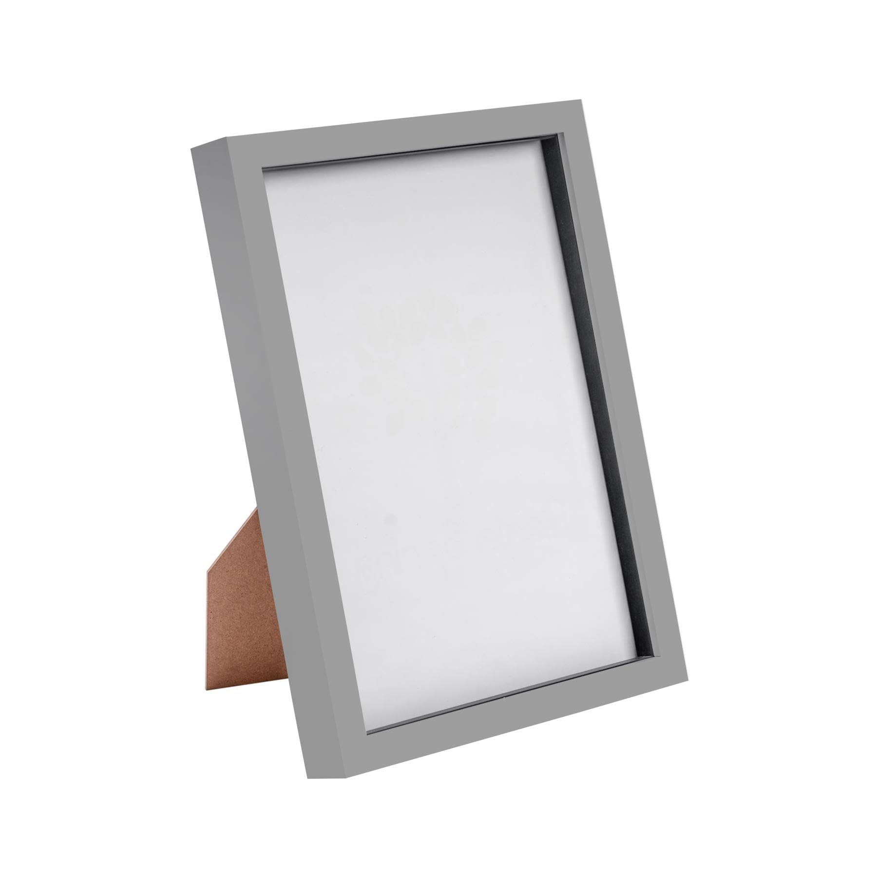 Nicola Spring Grey 3D Shadow Box Photo Frame - 8X12 (20X30cm) - Pack Of 1 - 3D Photo Frame Box A4 Picture Portrait Display Case For Crafts, Keepsakes, Wedding, Graduation