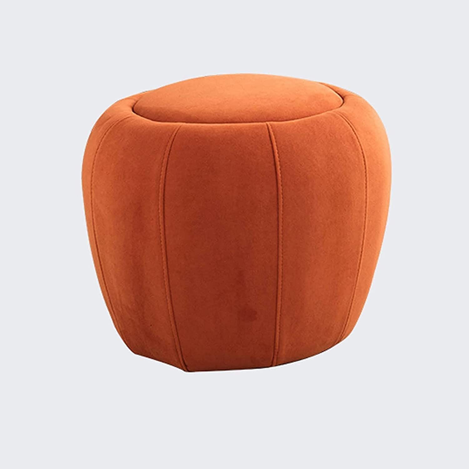 Otomano redondo de terciopelo premium taburete acolchado para dormitorio