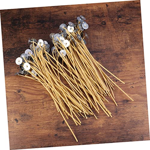 100 piezas de mechas de cera de abeja natural para velas miniatura 5