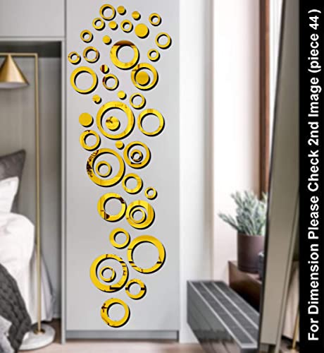 Image of Bikri Kendra - Mirror Sticker for Wall, Acrylic Sticker, Decorative Mirror Sticker for Wall, Acrylic Stickers, Wall Stickers for Hall Room, Bedroom. (Ringgold44)