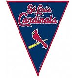 Amscan Timeless St. Louis Cardinals Major League Baseball Pennant Banner, 12', Blue