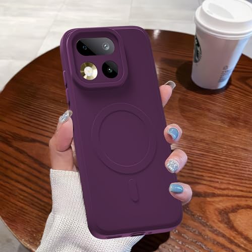 Image of Pikkme Back Cover for Realme 16 Pro 5G Soft Matte Silicone Mag-Safe Design (Mag-Safe Not Support) Camera Protection | Slim Fit Bumper Cover (Purple)
