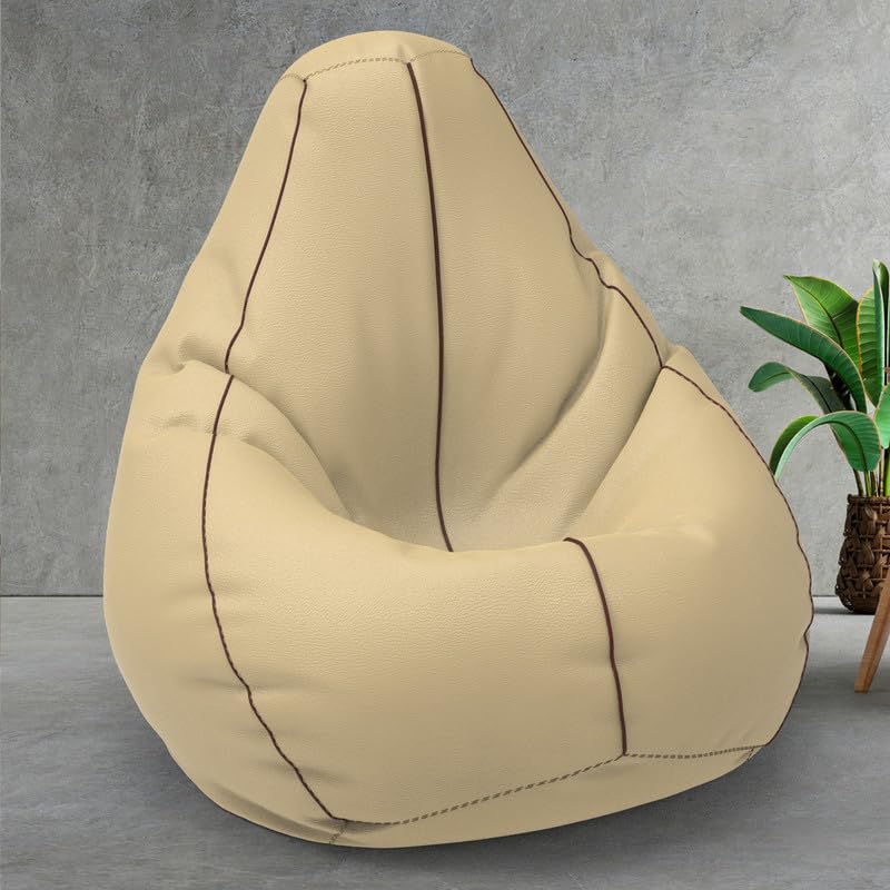 Biggie Bean Bag Cover 6XL- Official: Bailey & Bakers Bean Bags - Max User Height : 6-6.5 Ft. - Weight : 99-110 Kgs(Model: Cream Maroon)-image-35