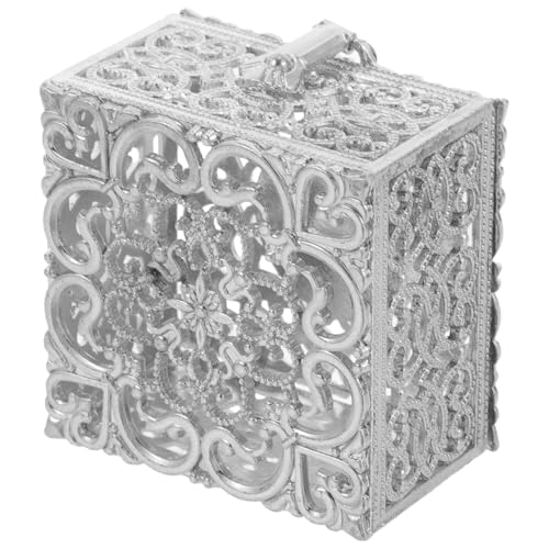 DIYEAH Caja Metálica para Joyas Vintage Organizador de Rosarios y Accesorios Contenedor Elegante para Almacenamiento Femenino Protección contra Arañazos para Tocadores y Decoración
