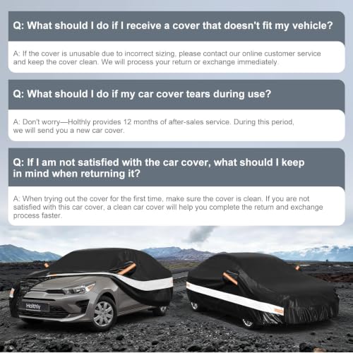 Image of 10 Layers Sedan Car Cover Custom Fit for Kia Rio (1999-2026), Waterproof All Weather for Automobiles, Outdoor Full Cover Sun Dust Rain Protection with Cotton. Black