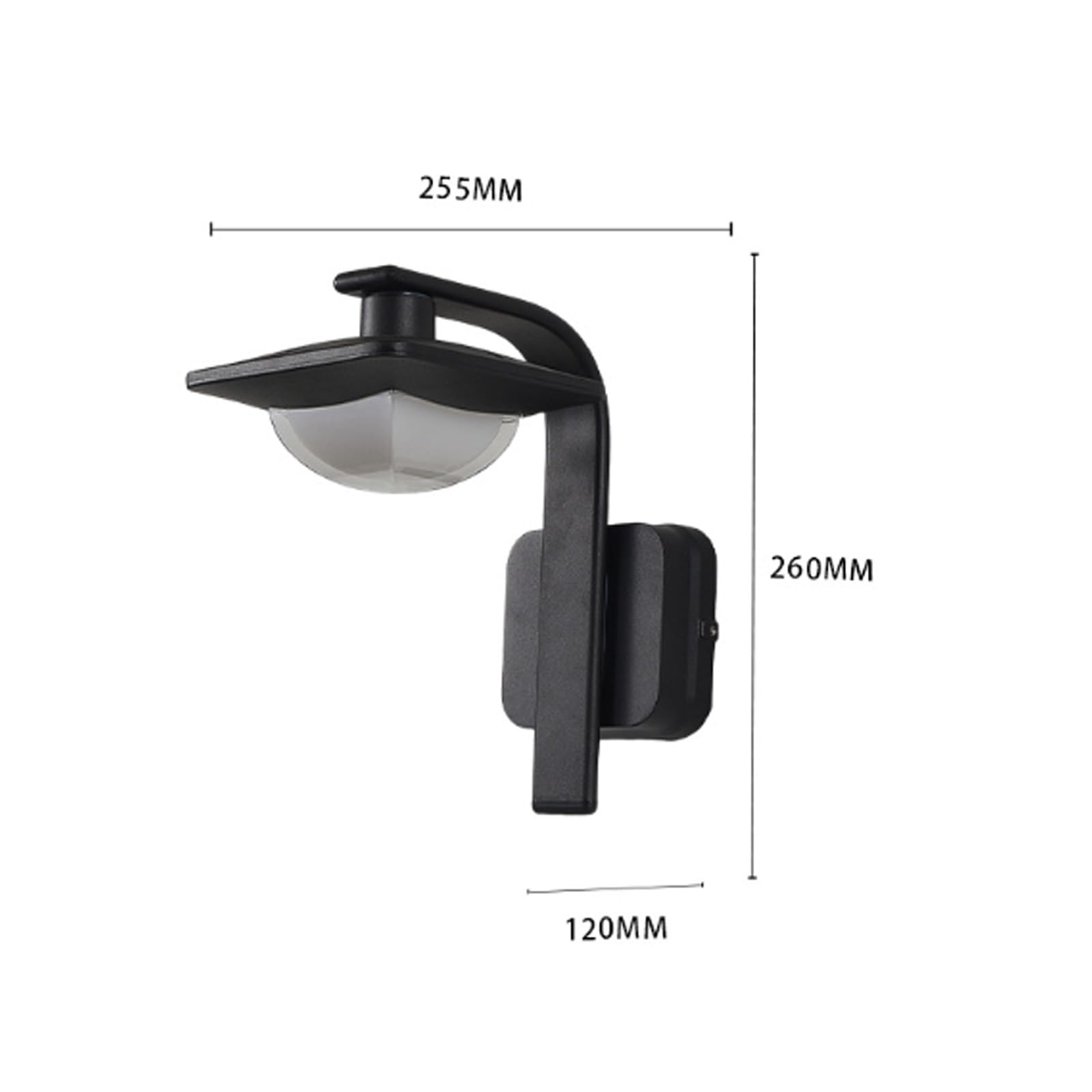 LED Schwarz Wandleuchte Aussen IP65 Wasserdichte Wandlampe Modern Kreativ Design Acryl Aluminium Wandbeleuchtung Außen/Innen Dekoration für Garten Villa Flur Garten (B,Warmes Licht)