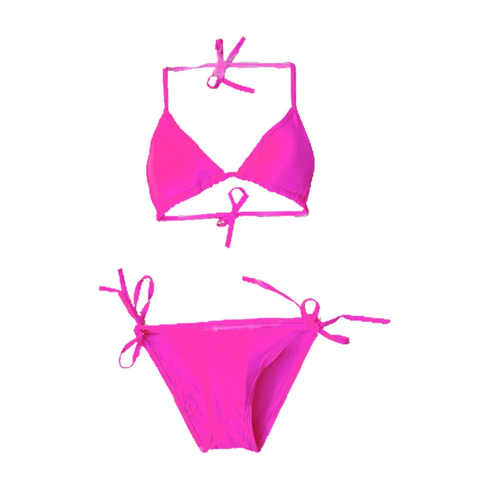 ™ Womens Bikini Set Summer Versatile Women's Swimsuit for Club Swimming Pool Beach rose red | Womens Clothing-image-27