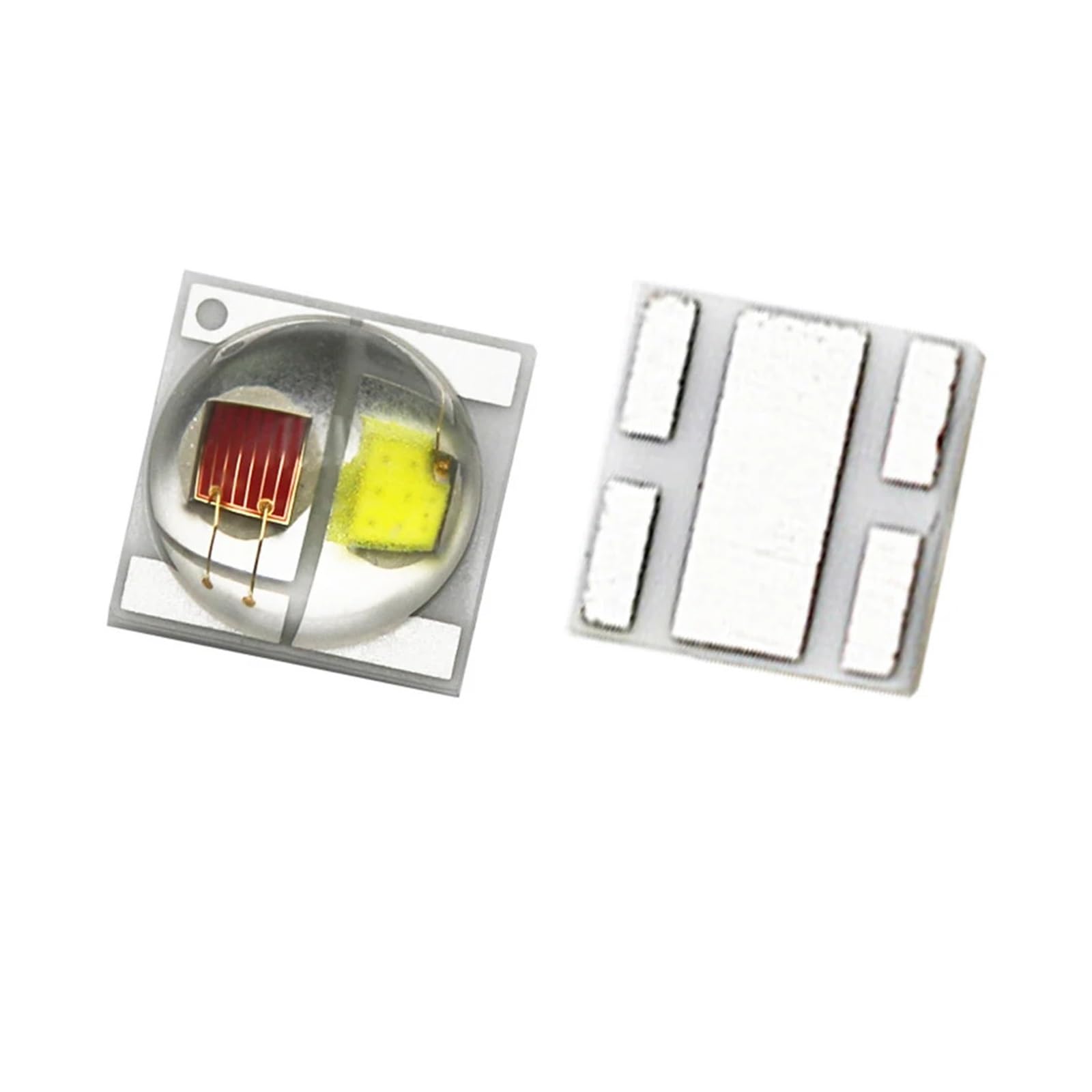 50pcs 3535 Dual Color LED Diodes High Power LED Chip 2W 2x1W White Yellow Red Green Blue UV Warm White for Bicyle Car Light (Red-Yellow)