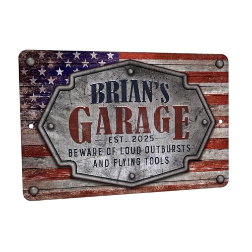 Personalized Garage Metal Sign