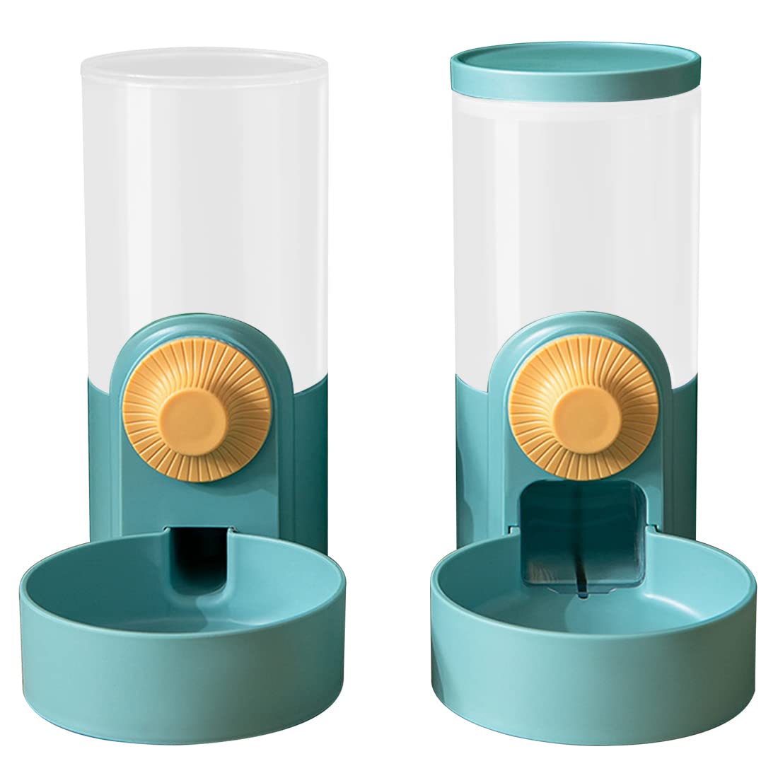 Qpets® 1 L Twin Deluxe Pet Bowl, Food Feeder and Water Feeder, Easy