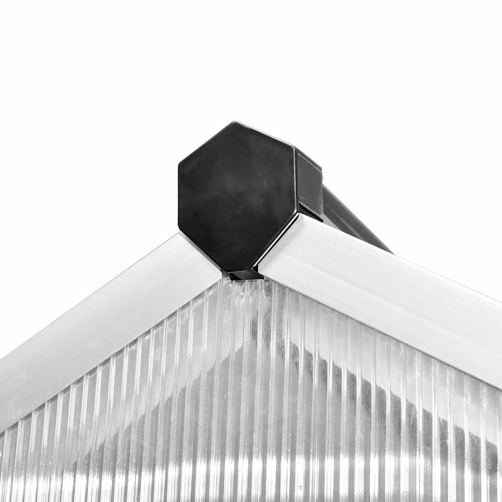 Szklarnia aluminiowa, 3,46 m², dwuścienne płyty poliwęglanowe | Odporna na promieniowanie UV, izolacja cieplna, od -20°C do 70°C, system rynien dachowych, wentylacja