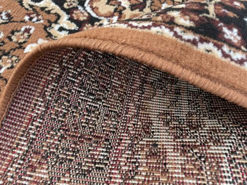 Image of TTC THREAD & TEXTURE CARPET Traditional Comfort: Power-Loomed Carpets for Living Room- Every Space Area Rug Color Gold Size 7x10 Feet (210x300cm)
