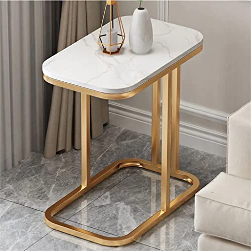 Minimalistischer Iron Art Couchtisch Wohnzimmer Sofa Ecktisch Holz Desktop Schlafzimmer Schreibtisch (D 1pcs)