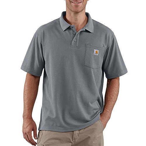 Carhartt Men's Loose Fit Midweight Short-Sleeve Pocket Polo, Steel Blue, XX-Large