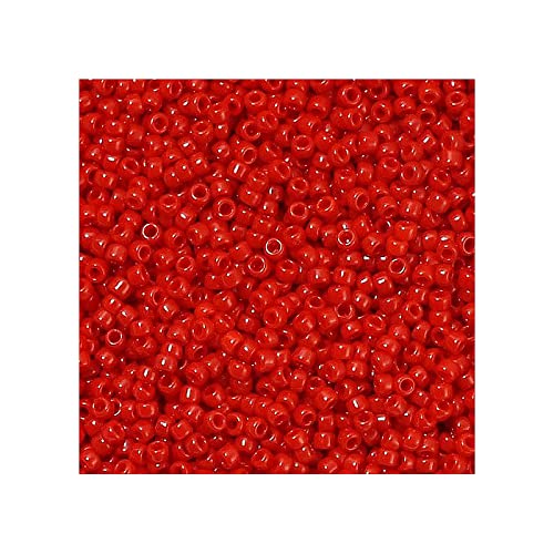 10 g TOHO Round Seed Beads Rocailles, Size 11/0, Opaque Cherry (# 45A), Japan, Glass — image 1