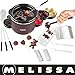 Produktbild Melissa 16310178 Schokoladen-Fondue-Set, Schokoschmelzer, viel Zubehör, 4 Personen,Keramiktopf,70 Watt,Pralinen,Geschenk, ceramic, braun