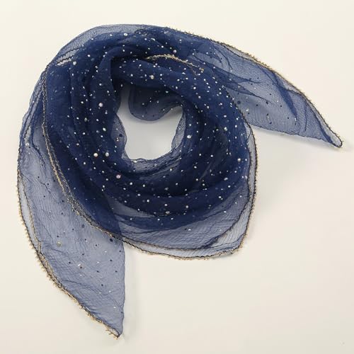 Women's Glitter Decor Head Scarf, Soft Glitter Rhinestone Long Scarf Shawls, Glitter Head Scarf4