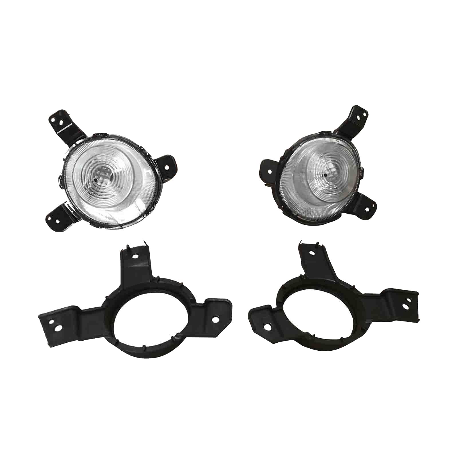 AutoModed Front Fog Daytime Running Lights Lamps with Brackets Replaces KI2562102 KI2563102 92207M7050 92208M7050 Compatible with 2019 2020 Forte | Driver Passenger Side 4pcs