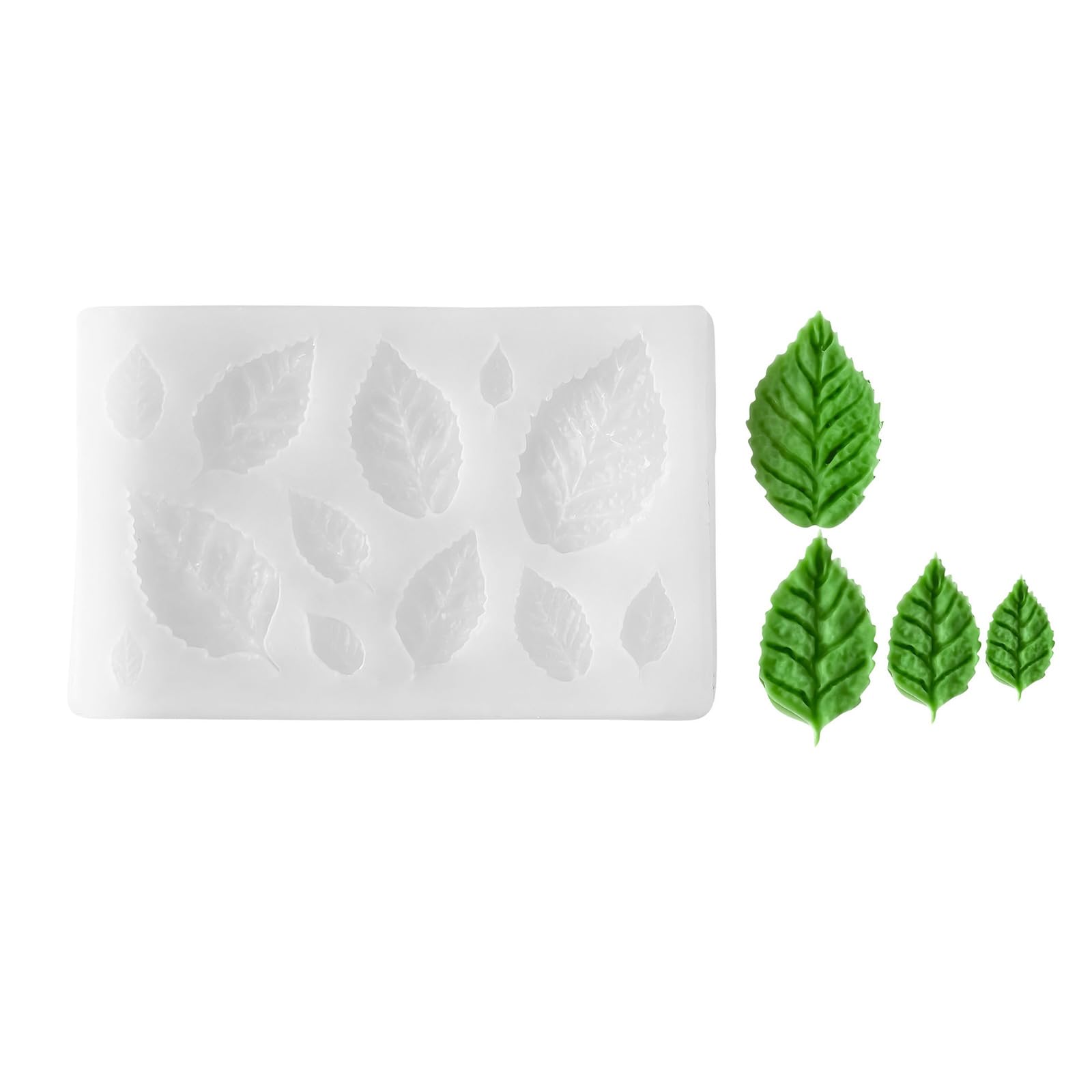 Lerpwige Food Grade Leaf Silicone Molds For Baking & Soap Making Cake Decorating Leaf Mold For Baking Tool