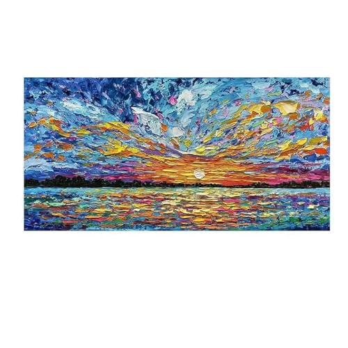 Images d'art mural colorées et peintures de paysage marin abstrait 60x120