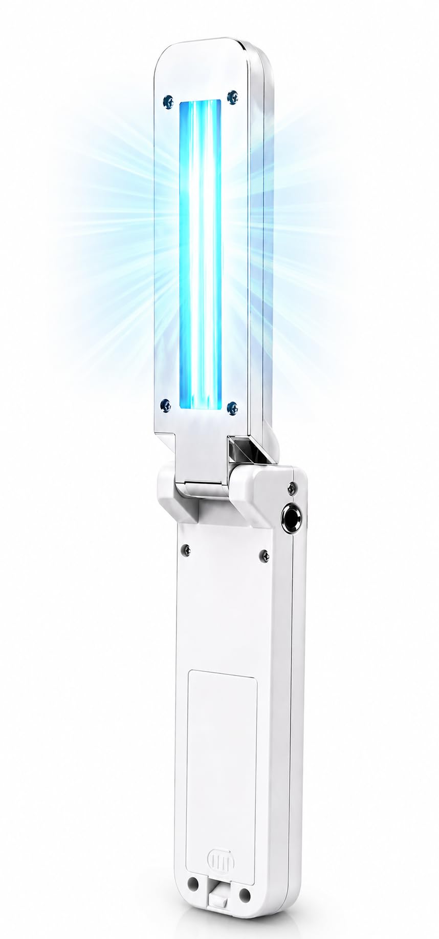 OKLI Bacchetta disinfettante UV, disinfettante portatile UVC per viaggi, casa e ufficio, luce UV portatile con ricarica USB, mini bacchetta igienica pieghevole per telefoni, tastiere, giocattoli e