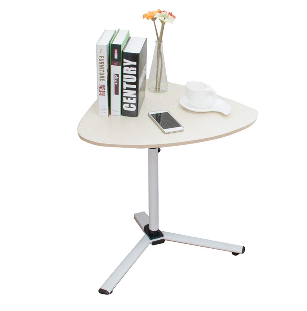 Portable PC Laptop Table Workstation Gaming Computer Desk Stand Tray Adjustable Height | Stand Desk Cart Desktop 360° Swivel White Maple Color