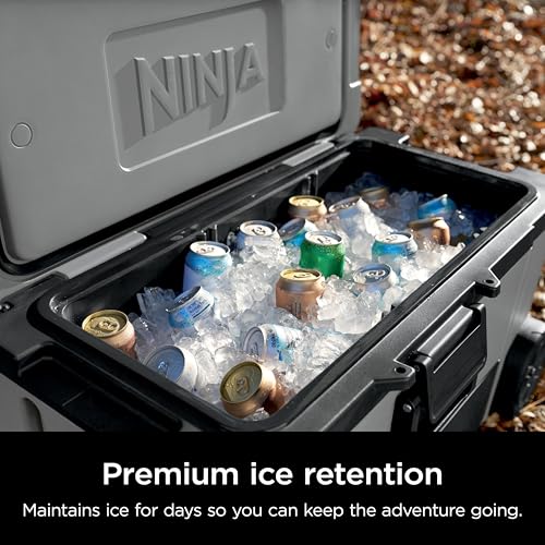 Image of Ninja FrostVault 65qt Cooler with Wheels, Dry Storage Drawer, Slate Gray