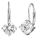 Produktbild Boutons quadratisch 925 Sterling Silber rhodiniert 2 Zirkonia Ohrringe Ohrhänger