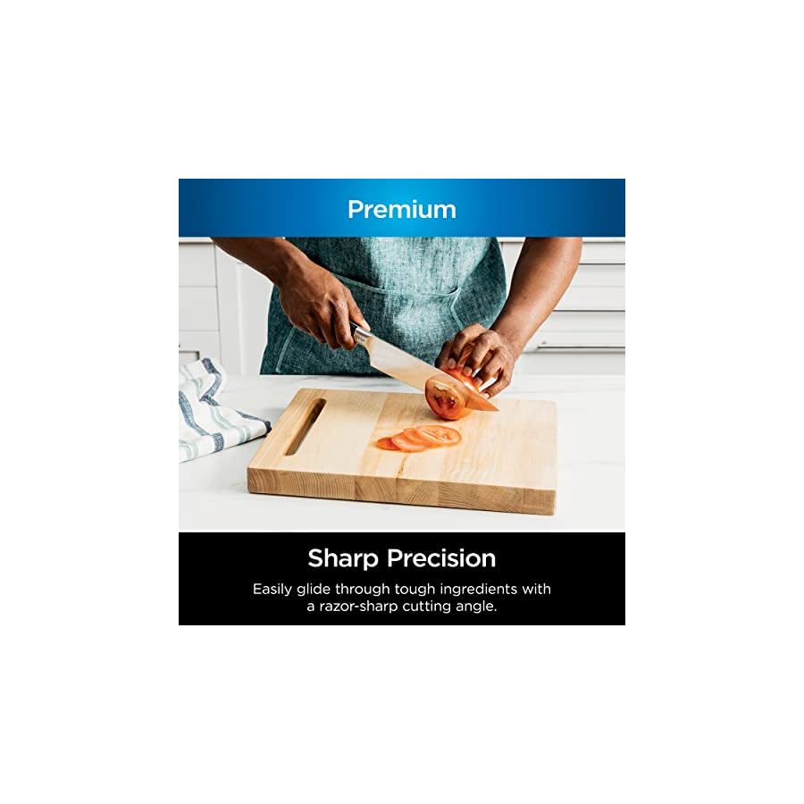 Ninja-K52015-Foodi-NeverDull-15-Piece-Premium-Knife-System-Wood-Series-Block-German-Stainless-Steel-B39010-Foodi-NeverStick-Premium-10-Piece-Bakeware-Sheet-Set-Oven-Safe-up-to-500F Ninja K52015 Foodi NeverDull 15 Piece Premium Knife System, Wood Series Block, German Stainless Steel & B39010 Foodi NeverStick Premium 10-Piece Bakeware Sheet Set, Oven Safe up to 500⁰F