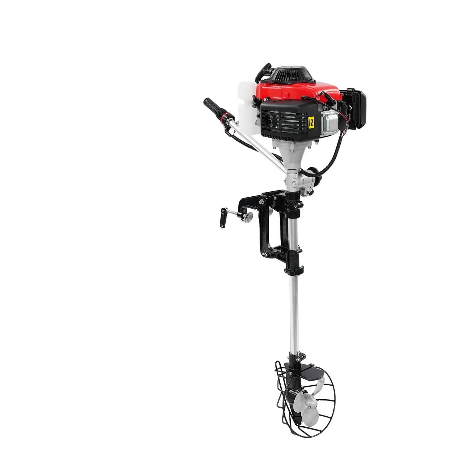 Benzynowy silnik zaburtowy, 4-suwowy, chłodzony powietrzem, 4 HP 53 CC Trolling Boot, silnik zaburtowy 772 kg, do łodzi 2,3-4 m, ulepszenie zewnętrznego poboru z ręcznym rozruchem do łodzi
