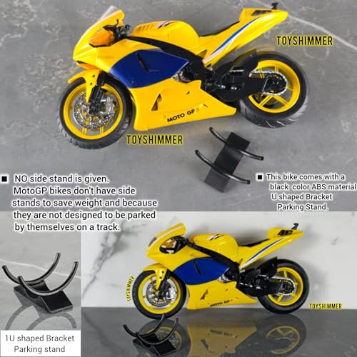 Image of Moto GP 46 Track Bike dyecast Motorcycle, supersportbike,1:12 Scale,Sound & Light Functions, Color(Yellow) Toy for Bike Lovers, Collectors