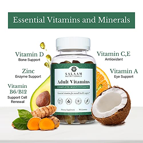 Salaam Nutritionals - Adult Multivitamins, Vitamin Gummies For Women And Men, Multivitamins For Adults With 11 Essential Vitamins And Minerals, 90 Count, 1 Pack. #TOP1